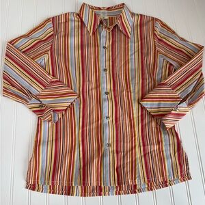 Craig Taylor Striped Shirt Button Front Women Abby Top Blouse Small. 1205